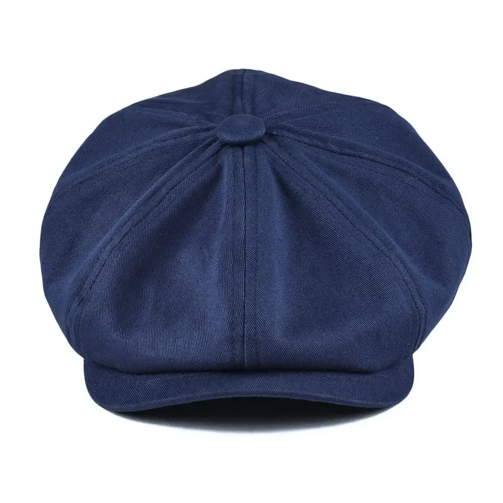 Newsboy Cap Men's Twill Cotton Hat 8 Panel Hat Baker Caps Retro Gatsby Hats Casual Brand Cap Cabbie Apple Beret for Male