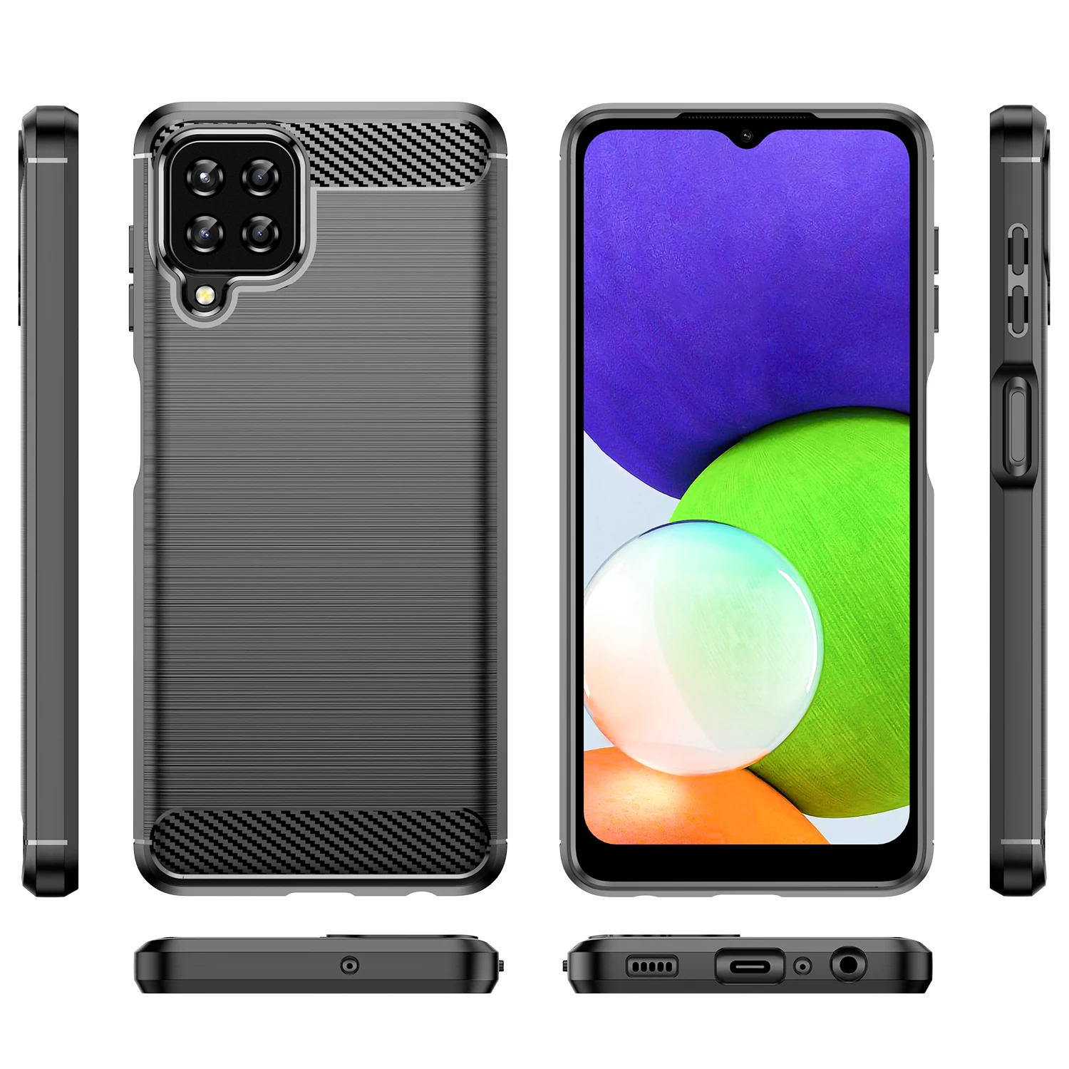 Shockproof Matte Luxury Silicone Case - Soft TPU Cover in Elegant Design