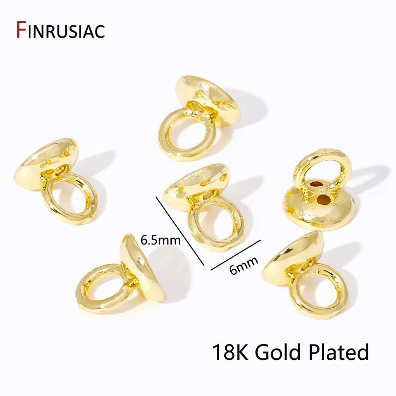 Großhandel 18K vergoldetes Messing Doppellöcher Verbindungsringe Endperlen Tipps für DIY Perlenarmband Halskette Herstellung Zubehör – Detail 23