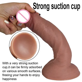 Skin Feeling Realistic Dildo Sex Toy for Women Soft Huge Penis with Suction Cup Femal G-Spot Anal Masturbate Sex Toys for Adults 3