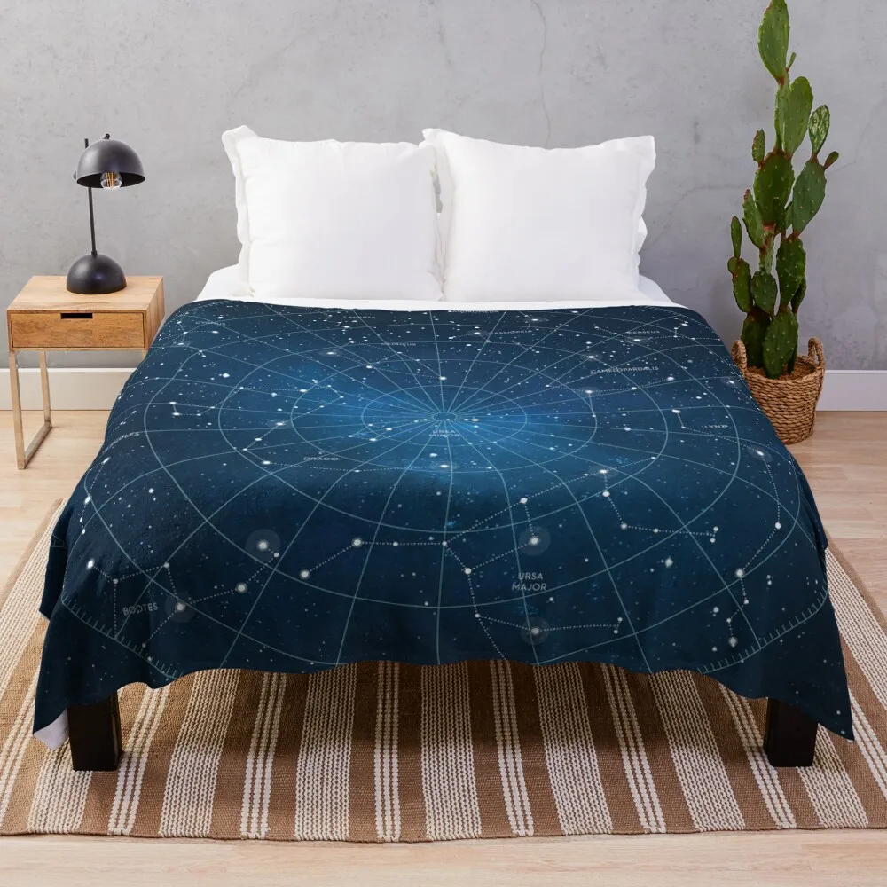 

Constellation Star Map Throw Blanket Soft Plush Plaid Blanket For Sofa