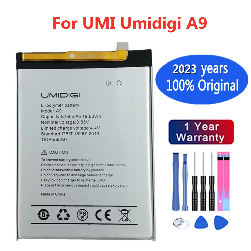 

2023 Years New 100% Original Phone Battery For UMI Umidigi A9 / A9 Pro A9Pro Phone Battery Bateria In Stock + Tools