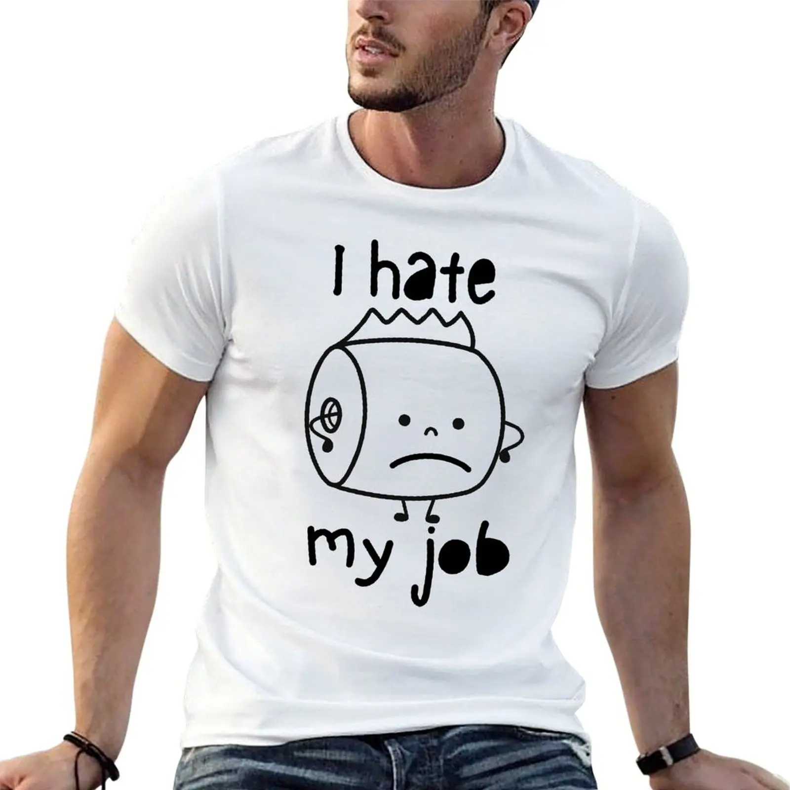 

Round Neck I Hate My Job for Sale T-shirt Movement Tees Premium Funny Novelty Fitness Eur Size