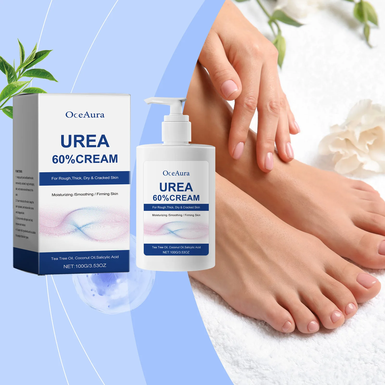 Foot Cream 60% Urea Moisturizing Relieve Drying Cracked Heel Repair Soft Remove Calluses Dead Skin
