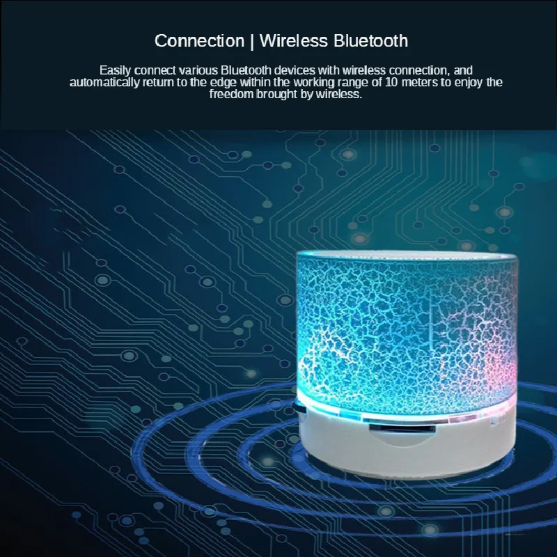 Bluetooth Mini Speaker Wireless Sound Box Colorful LED TF Card USB Subwoofer Portable MP3 Music Player For PC Phone bluetooth speaker,computer speakers