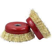 Angle Grinder Steel Wire Brush Grinding Derusting Deburring Polishing Cleaning Steel Wire Wheel Copper Plated Steel Wire Brush 2