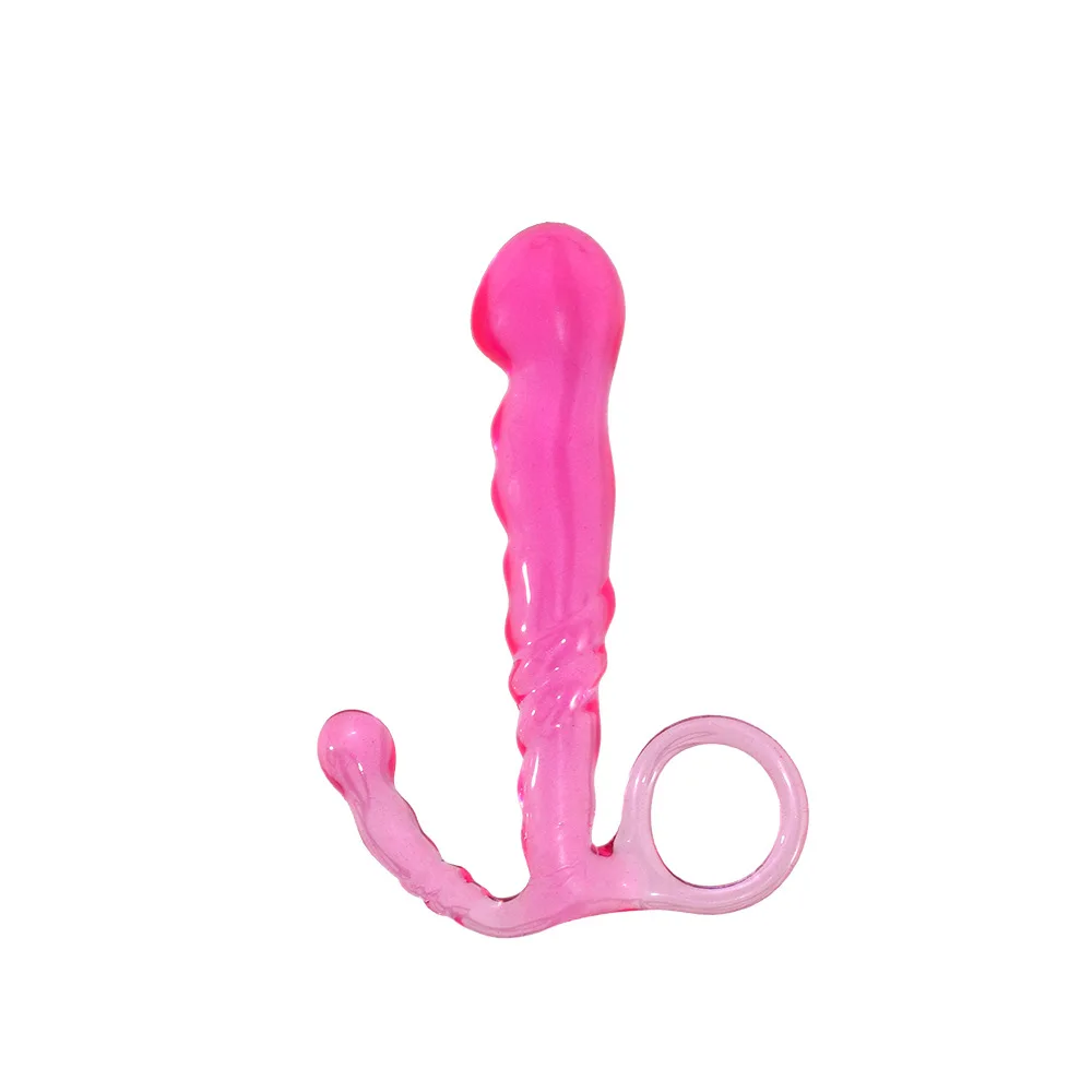 Plug anale maschile in gelatina sexy di cristallo trasparente Massaggiatore prostatico Plug anale G Spot Plug anale unisex_voghion.com