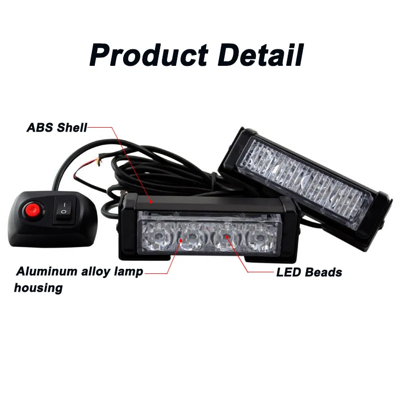 Motorcycle LED Lights 2 in 1 Universal Motorcycle LED red/blue Flashing lamp Police Motors Styling Led Signal light Safety Warning Indicator lights