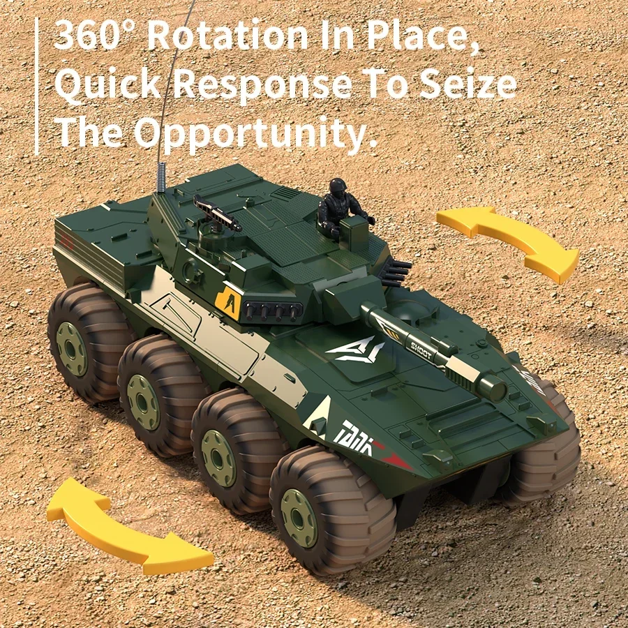 Rc Tank 1/32 Waterproof Ambitious Remote Control Car with 360 Rotation Drift Rc Model Off-Road Crawler Vehicle Children Gift