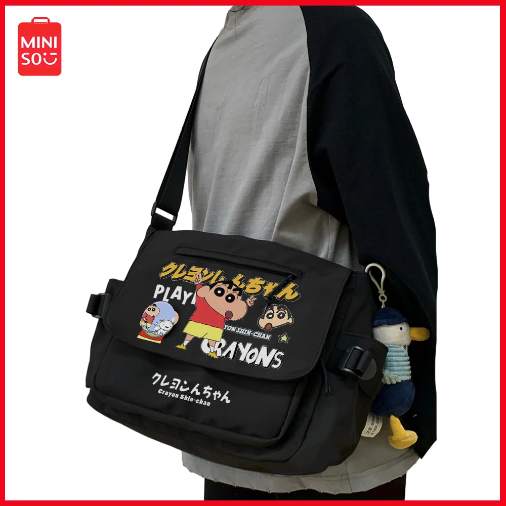 

Miniso Crayon Shin Chan Cartoon Anime Korean Women's Large Capacity Shoulder Bag Student Fashion Versatile Diagonal Canvas Bag