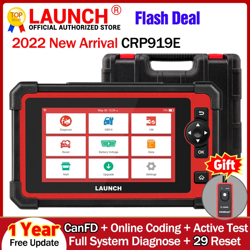 LAUNCH X431 CRP919E CANFD DIOP Full Systems Diagnstic Tools AF DPF IMMO 29 Reset Functions OBD2 Code Reader Scanner automotivo auto inspection equipment