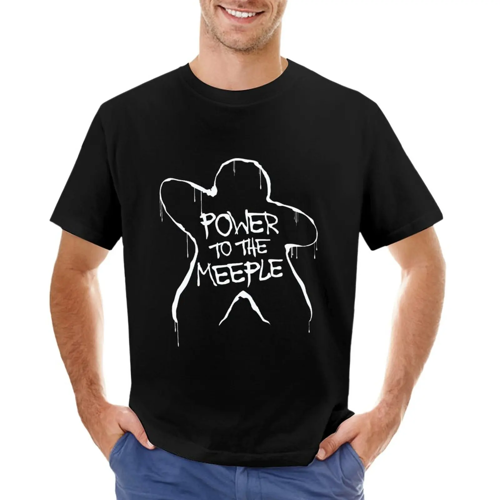 

Power To The Meeple | Boardgames T-Shirt customized t shirts plus size tops plain t-shirt Blouse t shirt for men