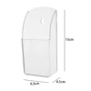 5/1Pc Wall Mounted Storage Box Acrylic TV Air Conditioner Remote Control Holder Multi-function Transparent Storage Box with Hook 6