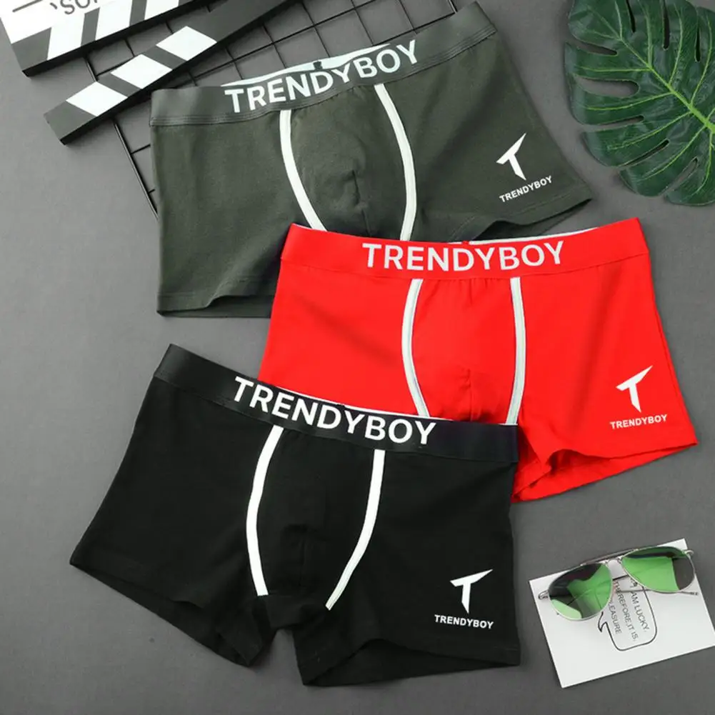 

Underwear Men Summer Boxers Contrast Color Intimacy Men Boxers Soft U Convex Male Underpants Male Inner Wear Clothes