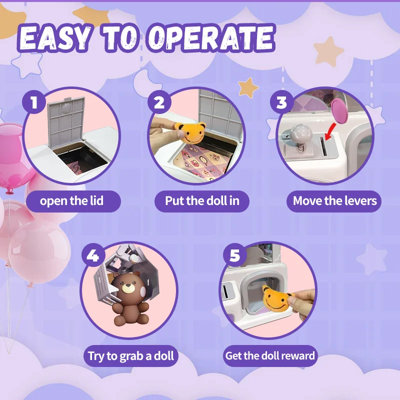 Claw Machine for Kids,Electronic Arcade Game Machine with Music,Mini Vending Machine Boys Birthday Toys Gifts Age 3+ Years 4
