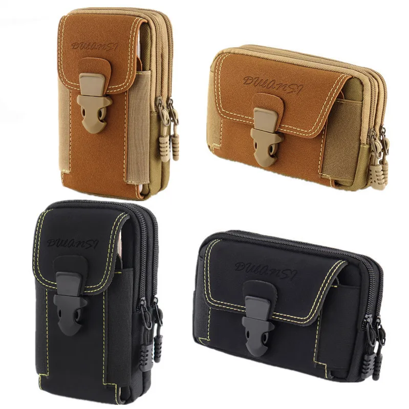 Fashion Men Multi-function PU Leather Fanny Waist Bag Casual Mobile Phone Purse Pocket Male Outdoor Travel Sports Belt Bum Pouch