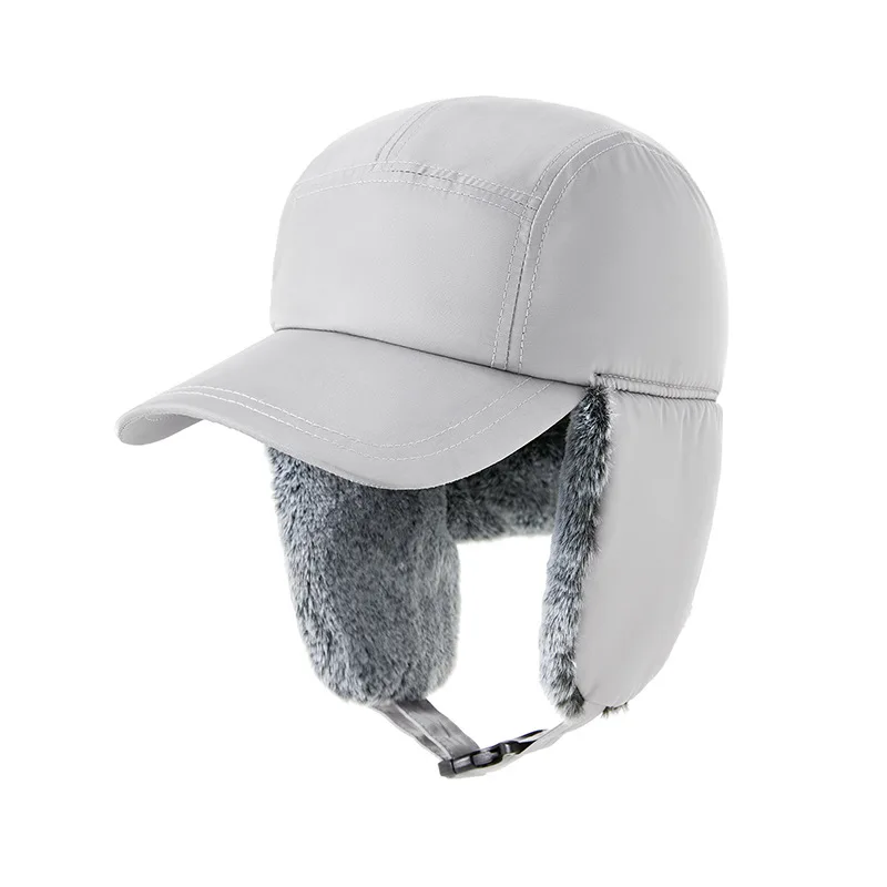 Men Winter Trapper Aviator Trooper Earflap Warm Russian Waterproof Ski Hat Bomber Cap Warm Ear Protectors Big Size Baseball Hats winter hat earflap hat