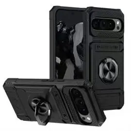 Étui de qualité militaire pour Pixel 9 XL Pixel 9 Pixel 9Pro Anneau rotatif magnétique Béquille Protection robuste contre les chutes_voghion.com