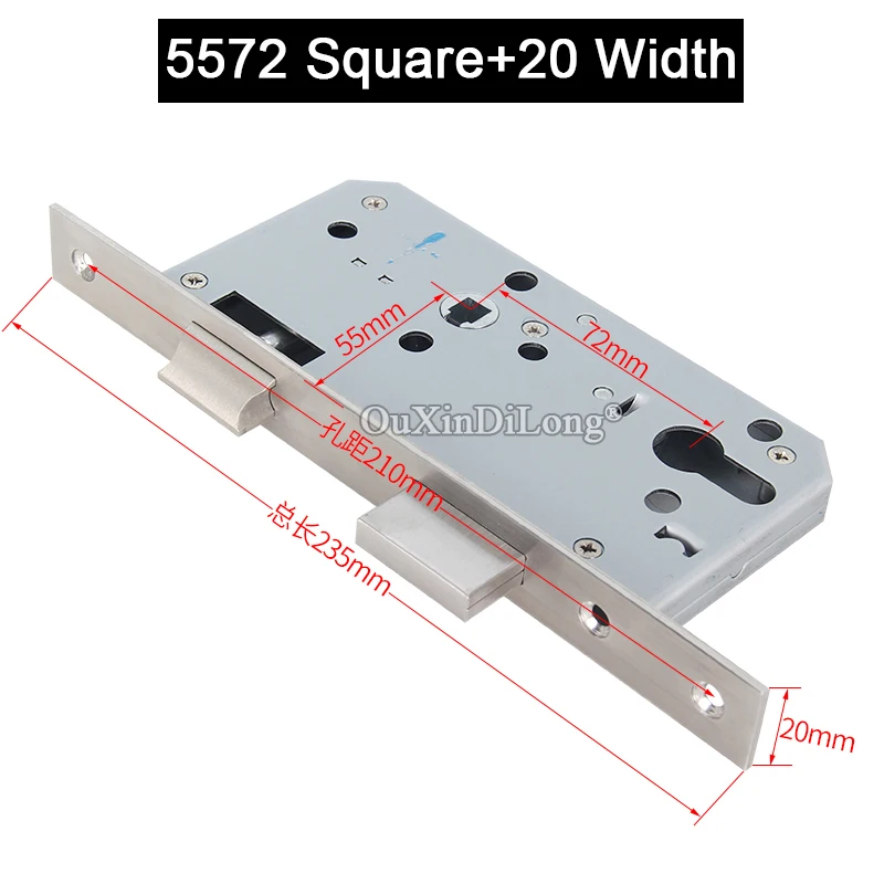 European Mortise Door Lock body 7250/7255/7260 Security Anti-theft Lockbody Door Lock Repair Parts