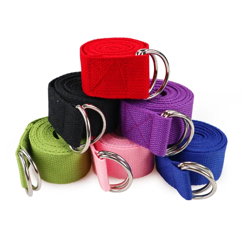 Yoga Stretch Strap D-Ring Belt Fitness Gym Rope Legs Resistance Bands