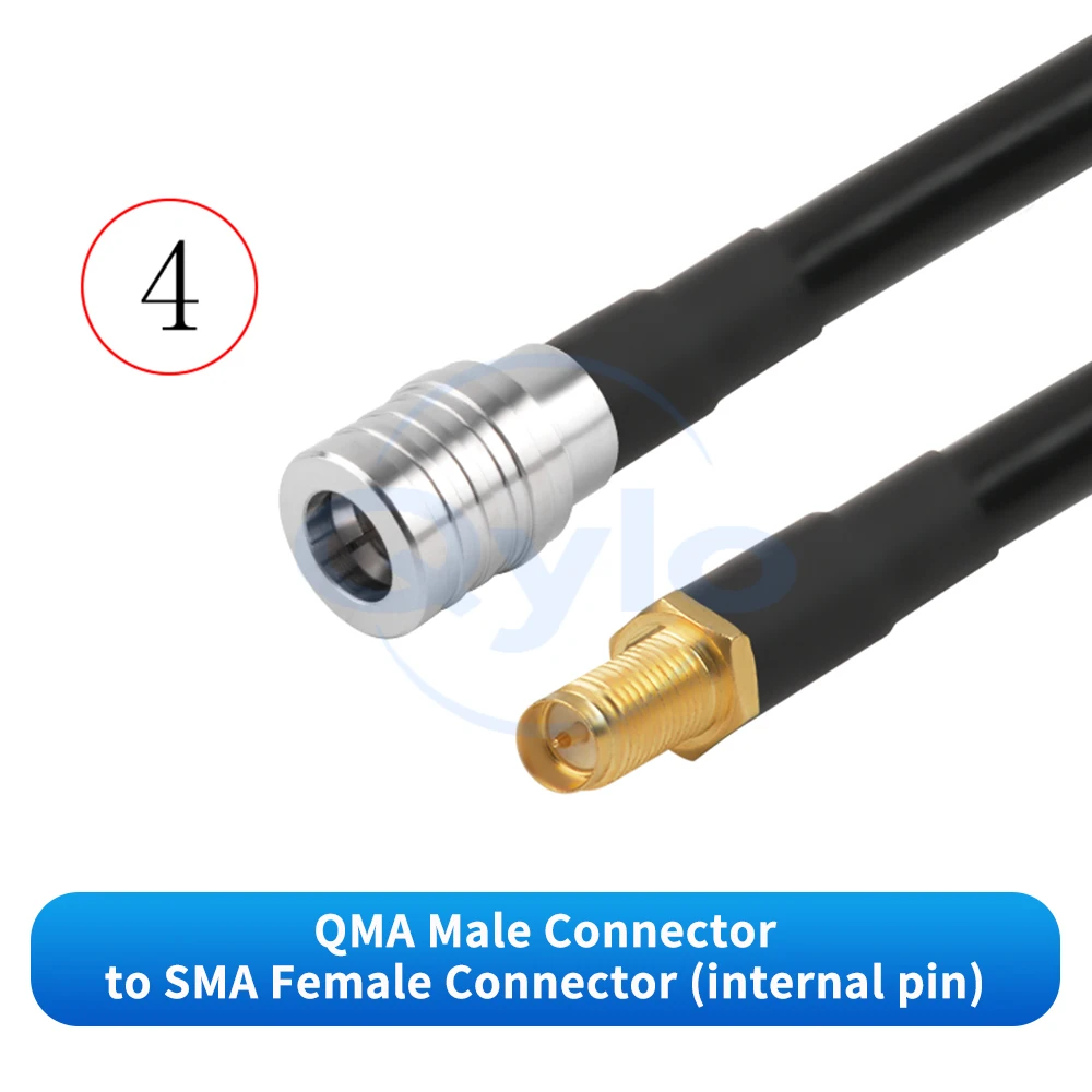 QMA-auf-SMA-Adapterkabel QMA auf SMA-Stecker/Buchse SYV50-5 (5D-FB) Adapterkabel Koaxialkabel (1 Stück) – Detail 6