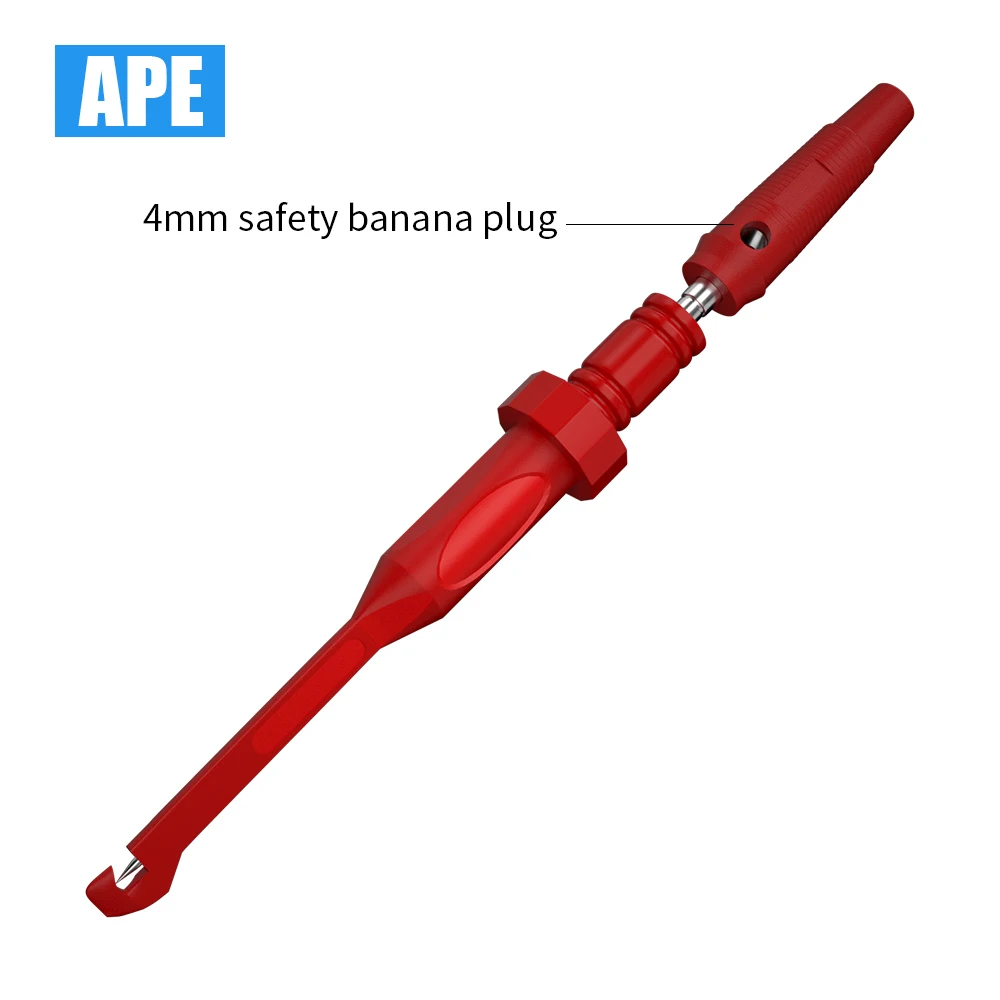 2pcs Multimeter Test Stick Safety Non-Destructive Wire-Piercing Probes 4MM Jack Puncture Test Hook Tool test probes multimeter pen test leads