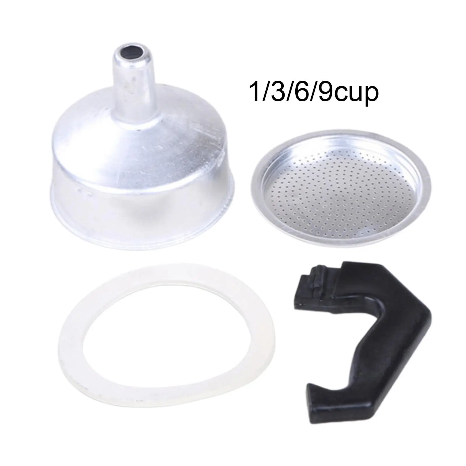 

Espresso Maker Funnel Filter Kitchen Accessories Barista Accessories Silicone Gasket Moka Pot Funnel for Moka Pot Accessory Part