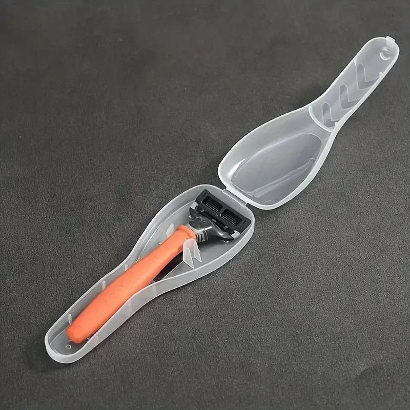 Portable Travel Men Manual Razor Protector 1pc Plastic Box Cover Container Storage Shaver Holder Case Organizer