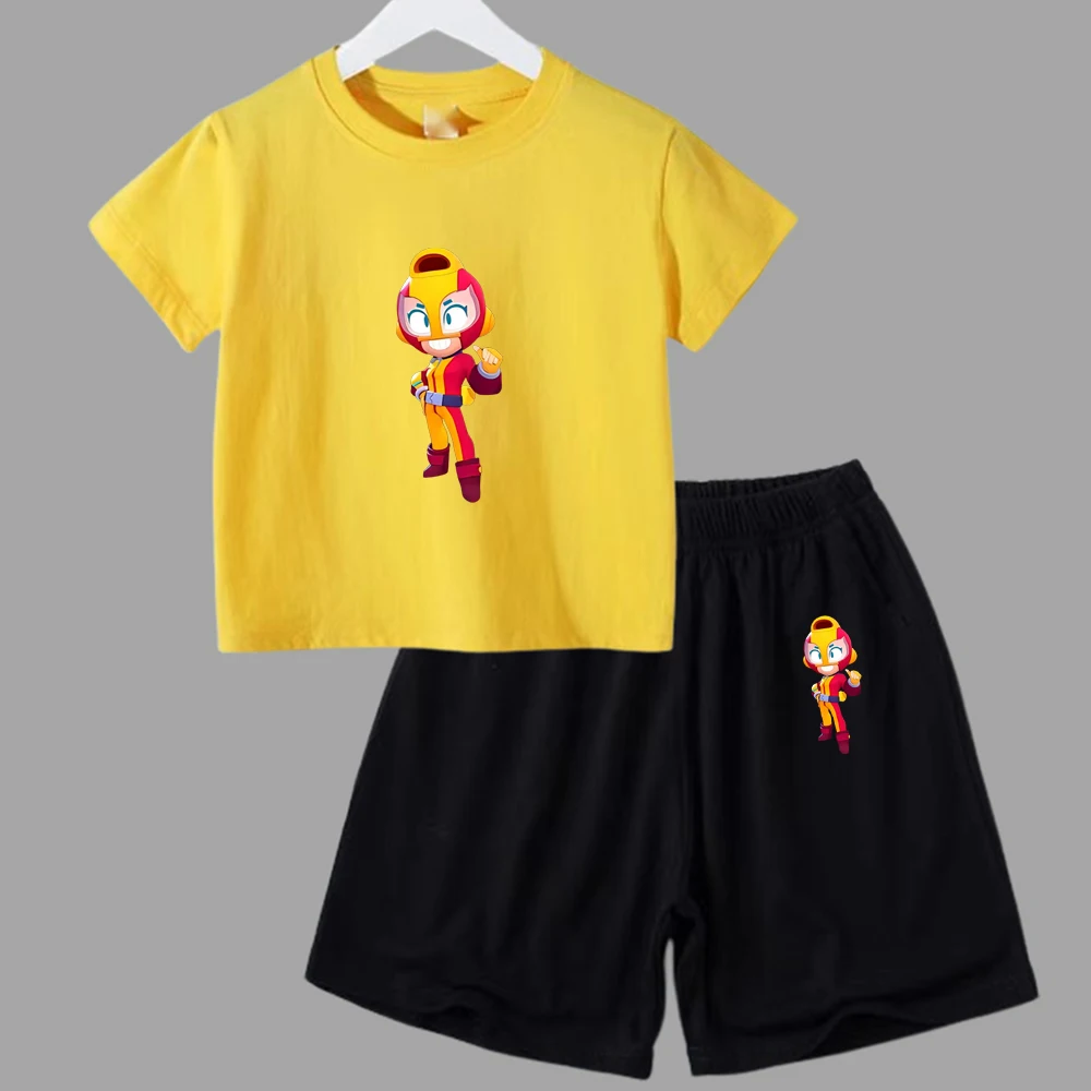 thumbnail image 1 of Juego de verano para niños, lucha, anime, cosplay, traje para niños y adolescentes, ropa de calle, camiseta de manga corta y pantalones cortos, conjunto deportivo de 2 piezas, trajes sueltos, 1 of 5