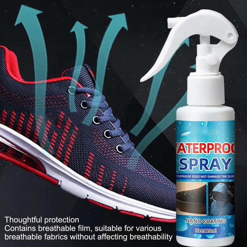Waterproofing Spray For Shoes Fabric Shoe Protector Spray Long Lasting 120ml Nano Protection Rainproof Shoe Protection Tool waterproof shoe spray