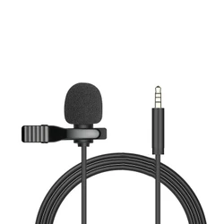 Compact Lavalier Clip - On Condenser Microphone with Versatile Connectivity Options (3.5mm)