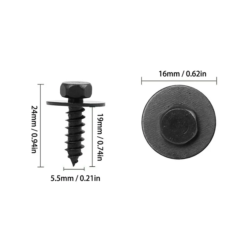 30pcs Car Splash Plate Screws Bolt Fixing Retainer Engine Cover Undertray Splashguard Wheel Arch Screw For Toyota 90159-60477 NE