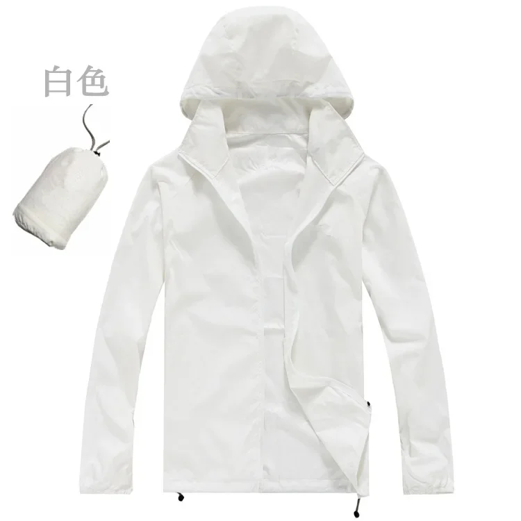 Cortavientos para deportes al aire libre, abrigo fino Unisex, impermeable, chaqueta básica de secado rápido, protección solar, chaquetas con capucha ultraligeras para hombres y mujeres
