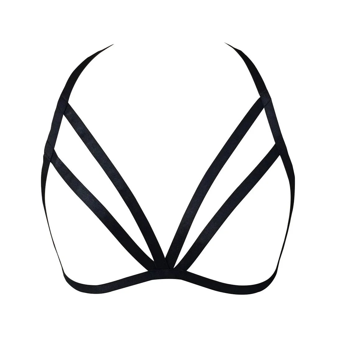Sexy Bamboo Binding Strapless Bra Chinese Design Exposed Nipple Neck Hanging Underwear O0226 for Unique And Special Use