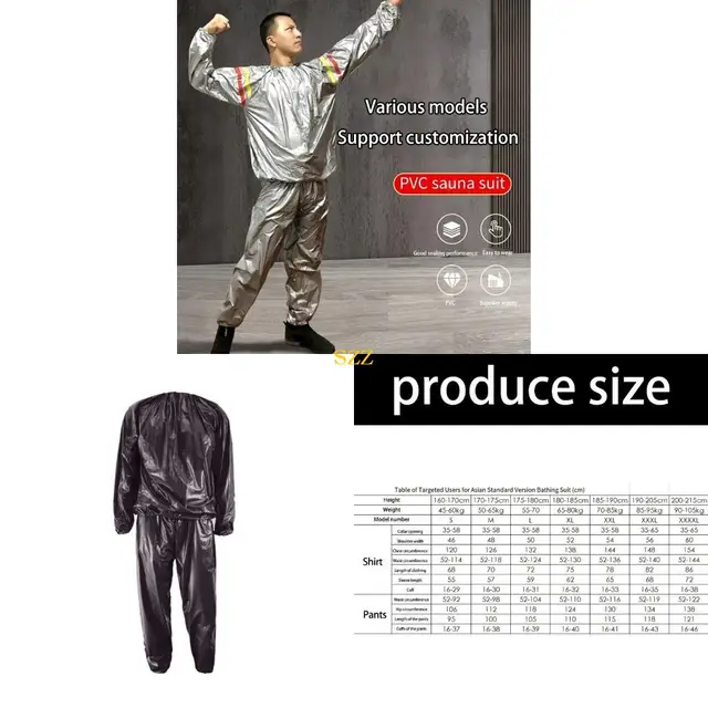 Costume Sauna résistant aux déchirures, haut pantalon Fitness pour hommes femmes, verrouillage chaleur, 1