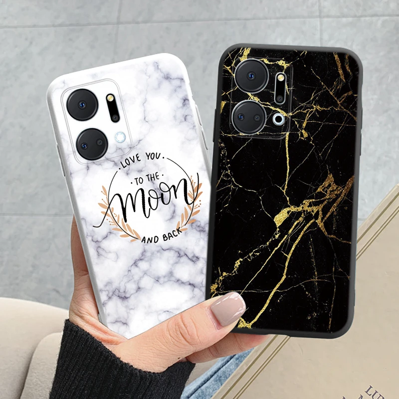 Marble Stone Texture Protective Silicone Case - Fashionable Back Cover