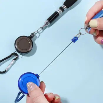 قلم حبر جاف معدني قابل للسحب ، أدوات كتابة الحبل ، سلسلة مفاتيح بإبزيم تسلق الجبال ، أدوات مكتبية سهلة القلم 3