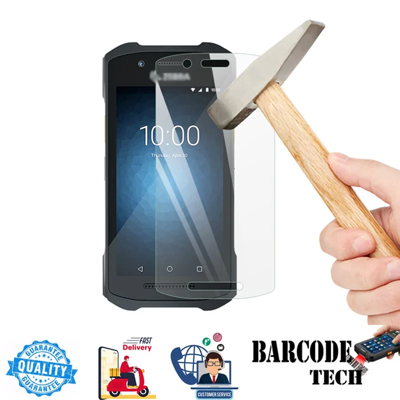 強化ガラススクリーンプロテクター,100個,zebra tc21 tc26 tc210k tc26ak,バーコードスキャナー用保護フィルム