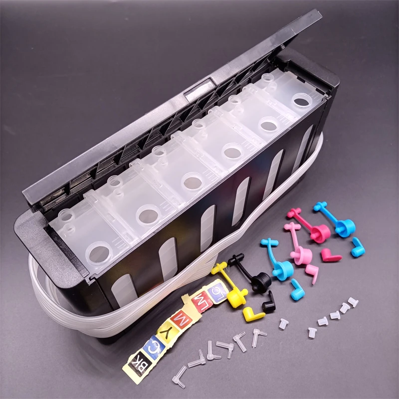 Description Picture 5 of item6 Color 100ml CISS External Case Continuous Ink Supply System DIY Tank Replacement Part Kit For HP Iconic Brand EPSON Printer Cartridge