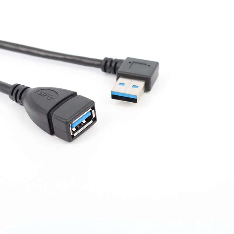 High Speed USB 3.0 Bend Data Length Cable 20cm USB Revolving Mother Extension Cable Tinned Copper Wire Thick Shielding