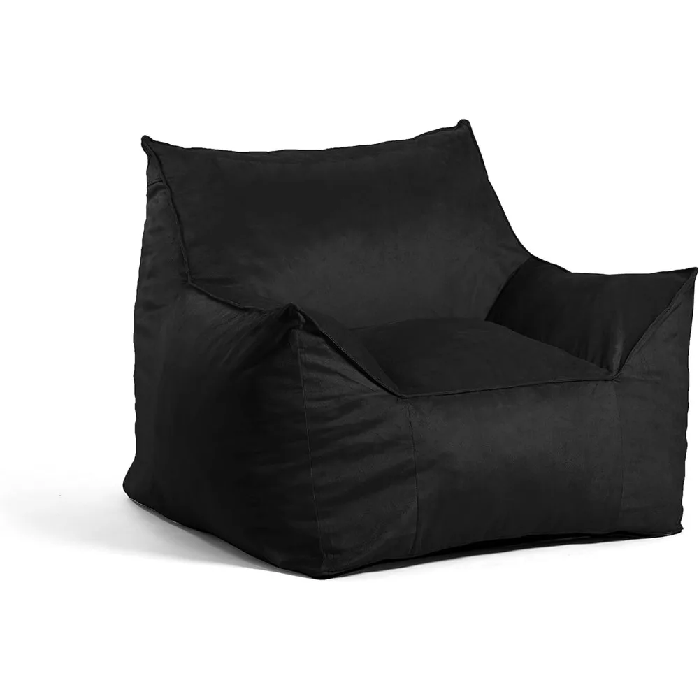 

Foam Beanbag Chair Living Room Sofas Imperial Lounger Bean Bag Chairs Black Plush Freight Free Furniture Home