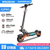 Trottinette électrique adulte Wildstride K2 Pro, puissance de pointe 1200W, batterie 48V 15Ah, autonomie 45-55KM, pneus tout-terrain 10 pouces, double suspension, écran couleur, haute performance. 2
