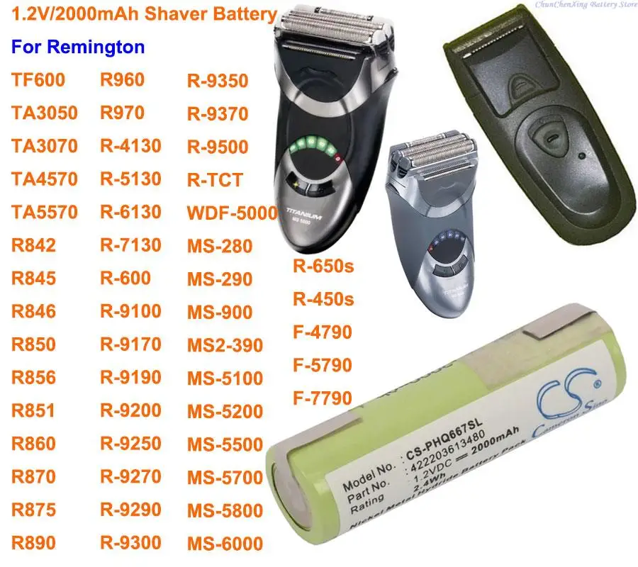 R846 R870 Free Shipping R851 Battery For Remington R845 R850 R860 R856 