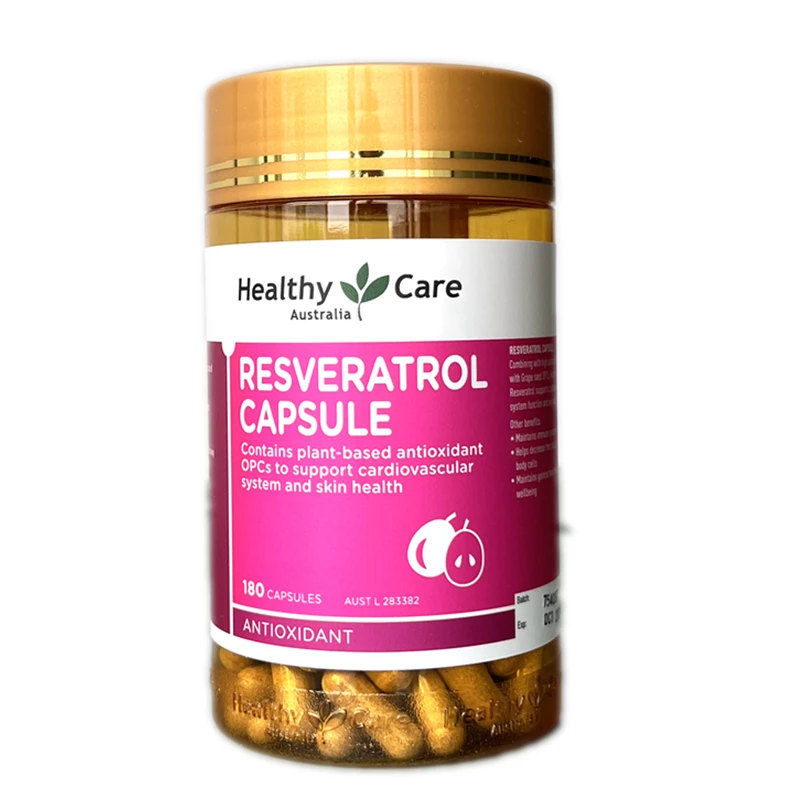 

Resveratrol Capsule Contains plant-based antioxidant POCs to support cardiovascular system and skin health 180 Capsules