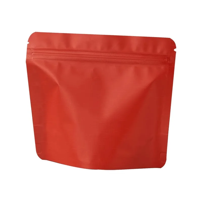 StoBag 50pcs 커피 콩 가방 포장/밸브 없음 알루미늄 호일 지퍼 열 씰링 너트 파우더 보관 재사용 가능한 주머니