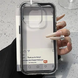 Crystal Clear TPU Phone Case - Sleek & Durable Protection Cover - A36 5G A37 5G A56 (Black)