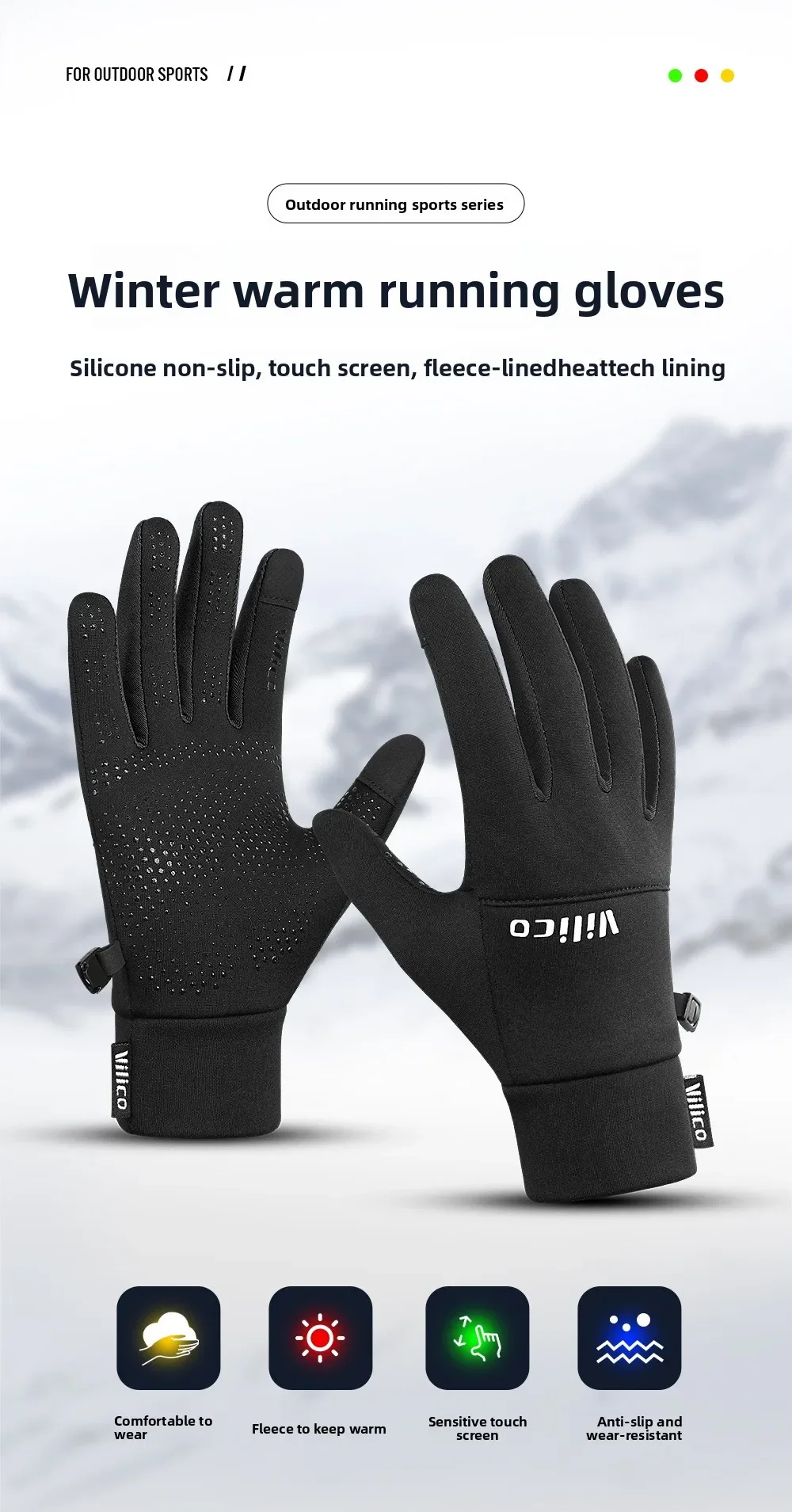 Cycling gloves full finger breathable non-slip