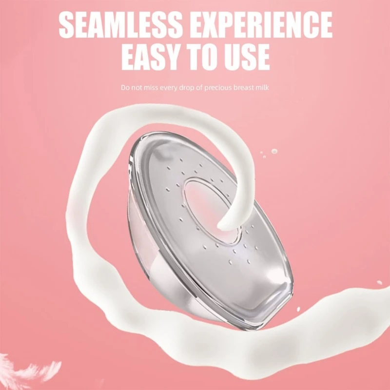 2 Pcs/Set Wearable Nursing Cups Breast Shells Breastmilk Collecter Silicone Milk Catcher for Nursing Moms 4