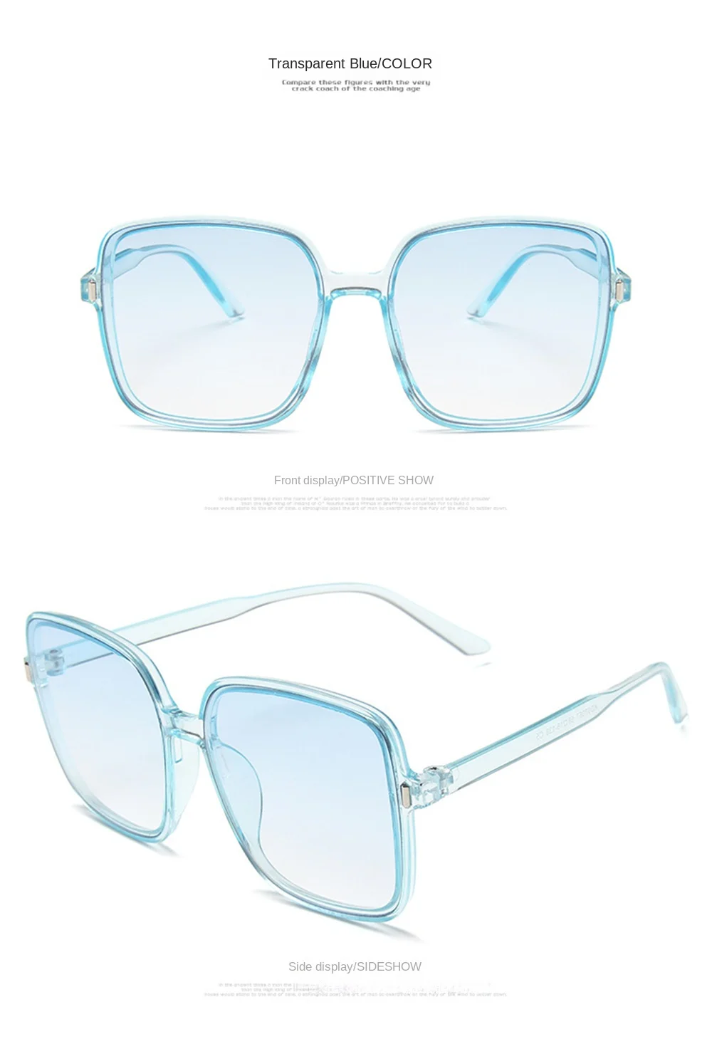 Square Sungl Woman Retro Vintage Gradient Sun Gl Female Clear Lens Travel Shades Camping Hiking Eyewear Sun_voghion.com