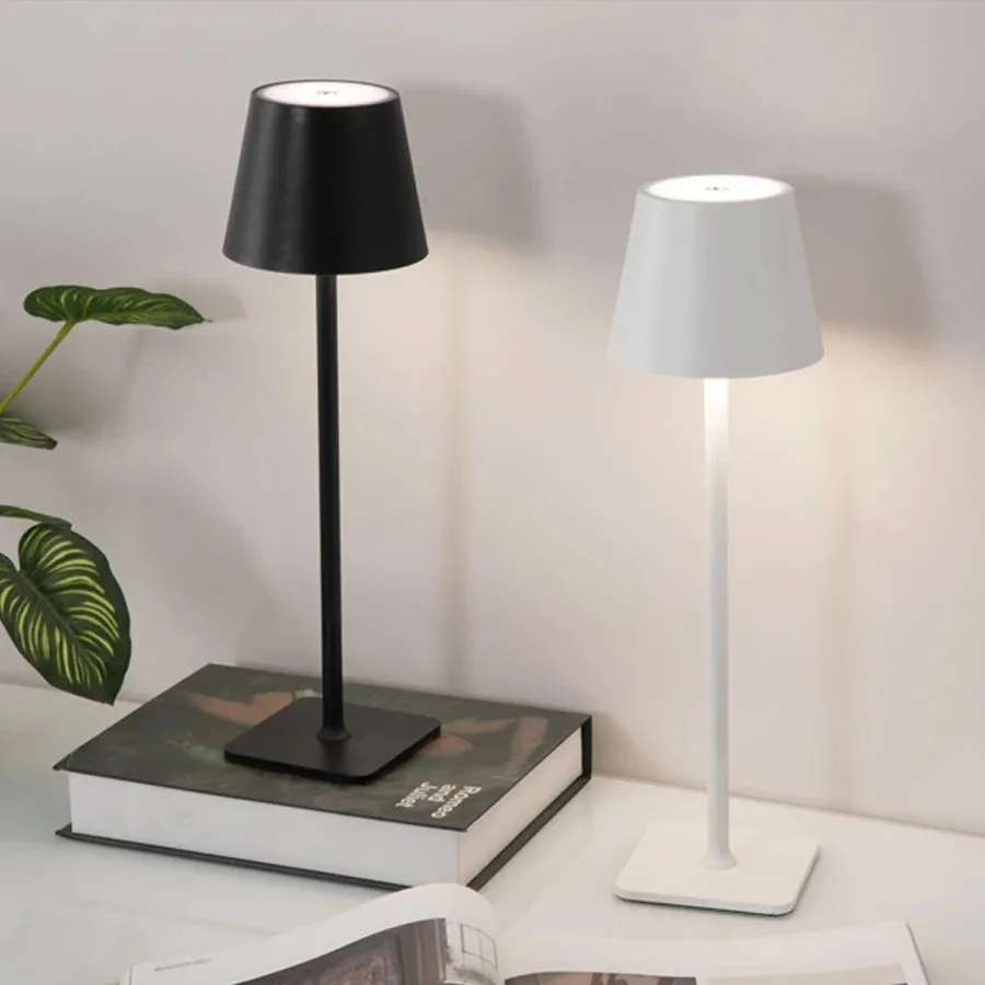 Table Lamp Nordic LED Rechargeable Touch Dimmable Bedroom Decoration Home Dining Room Coffee Shop Simple Room Decor